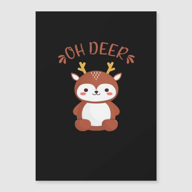 Oh Deer Kawaii Deer Playful Art Style  (Anverso)