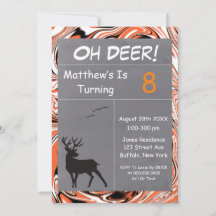 Oh Deer Naranja Camouflage Birday Party