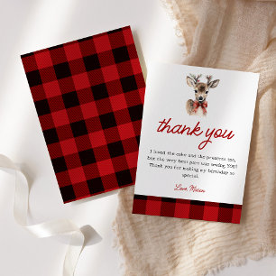 Oh Deer Navidades Deer Birthday Gracias Tarjeta