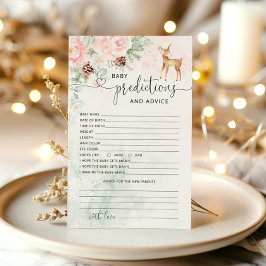 Oh Deer Pink elegante Predicciones y tarjeta de co