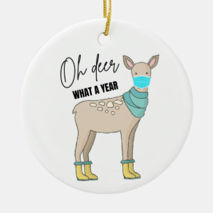 Oh Deer Qué Año 2020 Codiciar Ornamento De Navidad