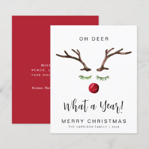 Oh Deer Qué Un Año Tarjeta De Vacaciones Para Navi