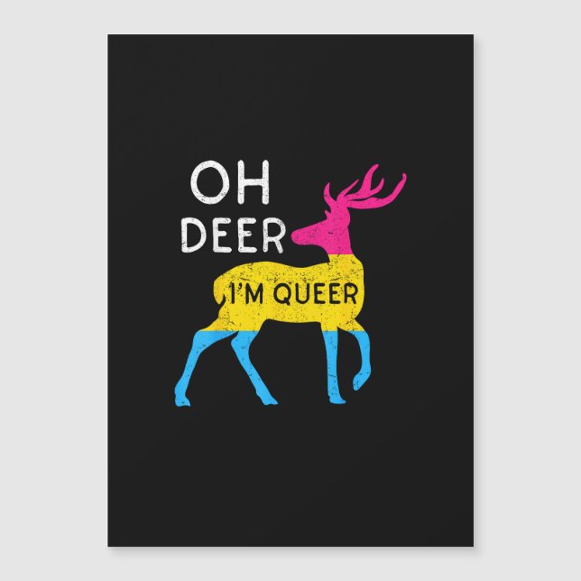 Oh Deer Queer Colorful Pride Flag Celebration  (Anverso)