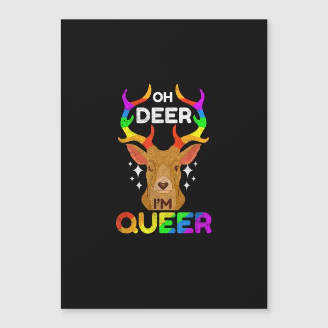 Oh Deer Queer Funny LGBTQ Pride Awareness  (Anverso)