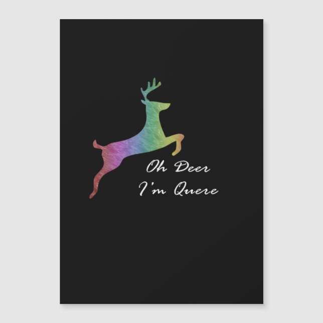 Oh Deer Queer Funny Pun LGBT Pride Celebration  (Anverso)