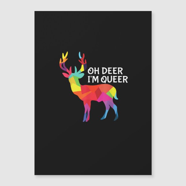 Oh Deer Queer Funny Pun LGBT Pride Design (Anverso)