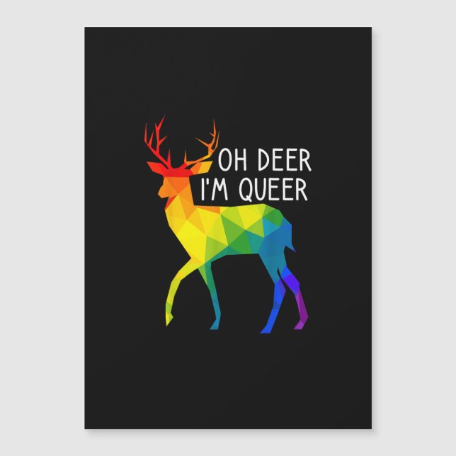 Oh Deer Queer LGBTQ Pride Celebration Month  (Anverso)