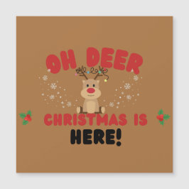 Oh Deer – Tarjeta divertida de Navidad de reno 