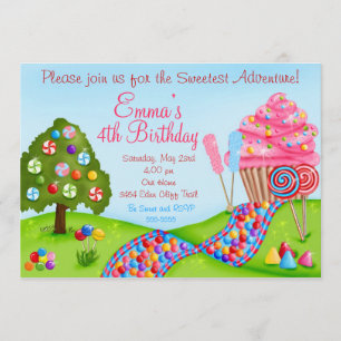 Oh, dulces invitaciones para pasteles de cumpleaño
