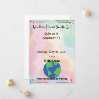 Oh, el lugar donde vas a ir a la invitación de gra