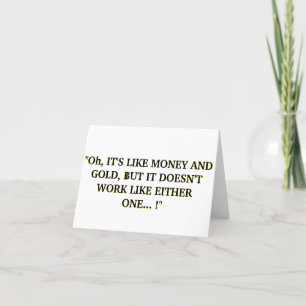 "Oh, ES COMO DINERO... Tarjeta de agradecimiento