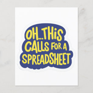 Oh Esto Pide Una Hoja De Cálculo