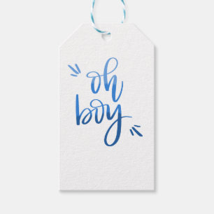 Oh - etiqueta del regalo de la caligrafía