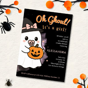 Oh Ghoul Invitación a Baby Shower