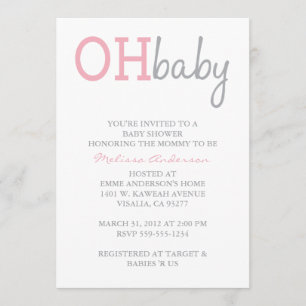 Oh invitación de Baby Shower
