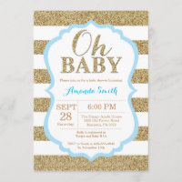 Oh invitación de Baby Shower de los azules cielos