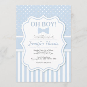 Oh invitación de Bowtie Baby Shower