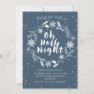 oh Invitación del partido Navidades de la noche sa