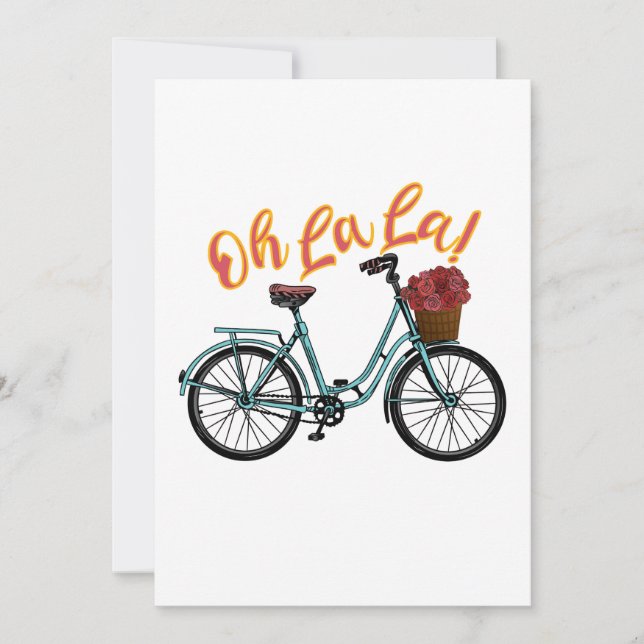 Oh La La French Bicicleta Funny Sayings Franceses (Anverso)