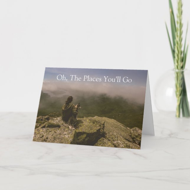 Oh, los lugares a los que vas - Tarjeta de felicit (Anverso)
