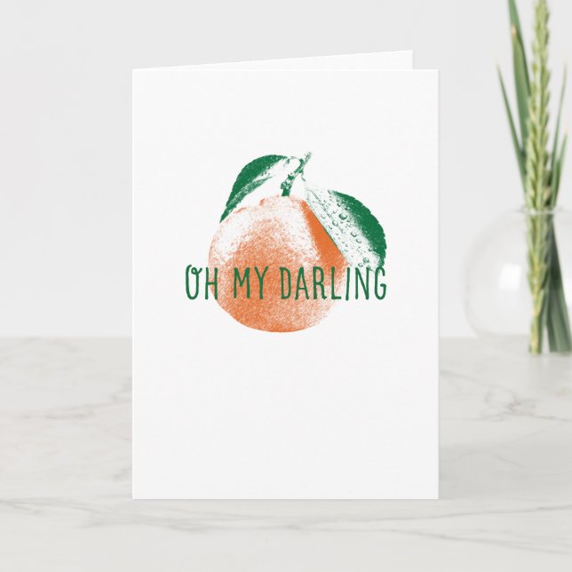 Oh Mi Darling Clementine Tarjeta De Saludo Ilustra (Anverso)