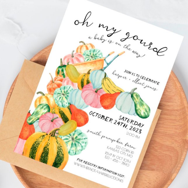 ¡Oh, Mi Gourd! - Invitación a Baby Shower (Subido por el creador)