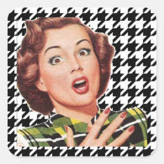 "¡OH, MI!" Pegatinas Houndstoth de Fifty Housewife