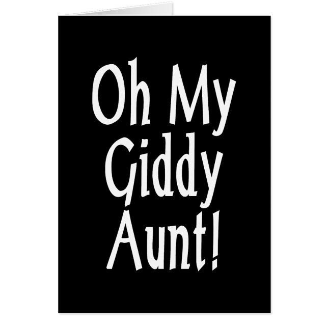 ¡Oh, Mi Tía Giddy! Tarjeta (Frente)