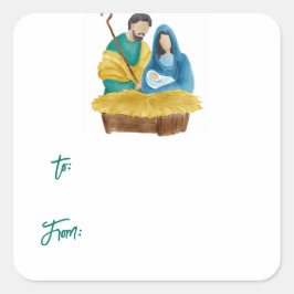 Oh Navidades de la noche sagrada Pegatina de etiqu