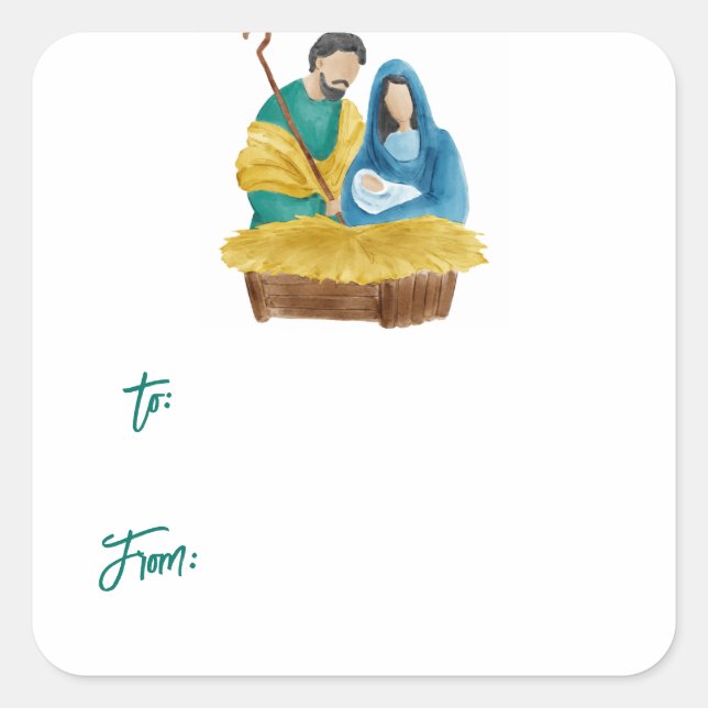 Oh Navidades de la noche sagrada Pegatina de etiqu (Anverso)