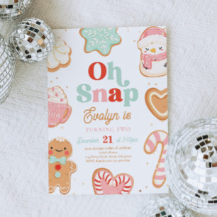 Oh Navidades Snap Invitación de cumpleaños de Cook
