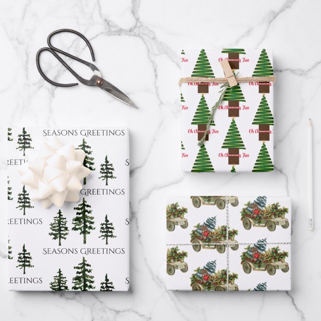 Oh Navidades Trio Envolver hojas de papel (Subido por el creador)
