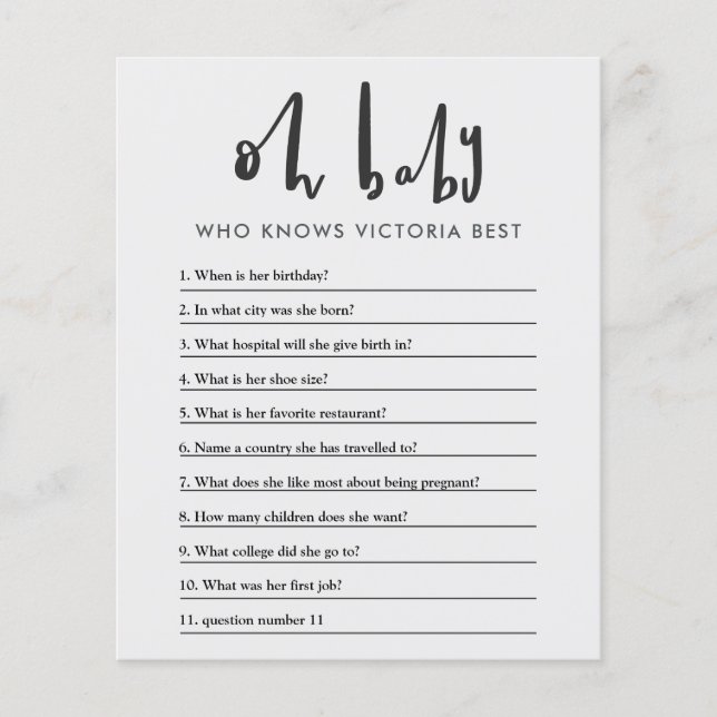 Oh nena, fiesta de ducha bebé volante (Frente)