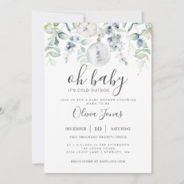 Oh nena, hace frío fuera de la invitación de Baby 