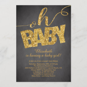 ¡Oh, nena! Invitación a Baby Shower de Purpurina d