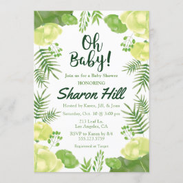 ¡Oh, nena! Invitación a Baby Shower tropical de fl