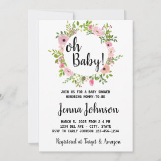 ¡Oh, nena! Invitación de Baby Shower 