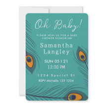 ¡Oh, nena! Invitación de Baby Shower de primavera