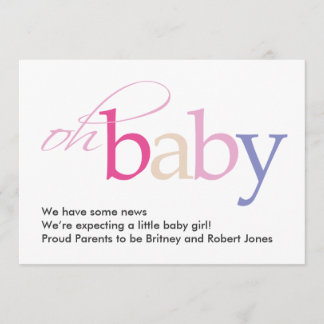 ¡Oh, nena! Invitación de embarazo