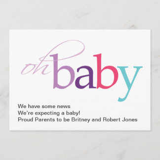 ¡Oh, nena! Invitación de embarazo