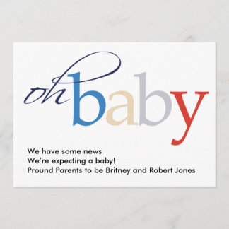 ¡Oh, nena! Invitación de embarazo