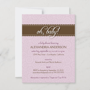 ¡Oh, nena! Invitación rápida a Baby Shower (lilac)