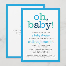 ¡Oh, nena! Invitaciones a la ducha de bebé de un n