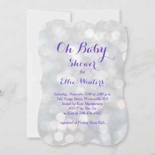 ¡Oh, nena! Sparkly Luces Invitación a la ducha púr