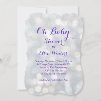 ¡Oh, nena! Sparkly Luces Invitación a la ducha púr