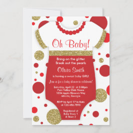Oh Niña Bebé, Invitación Baby Shower, Faux Gold