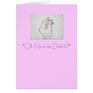 ¡"Oh ningún él no hizo! "