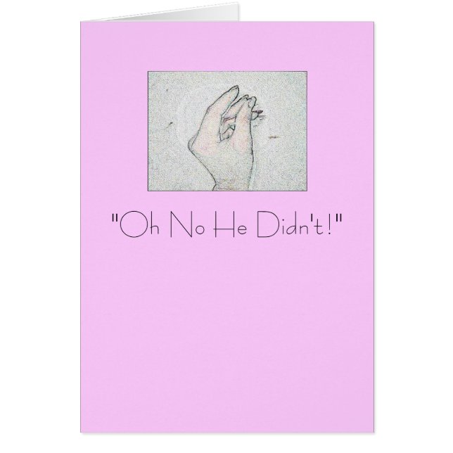 ¡"Oh ningún él no hizo! " (Frente)