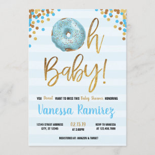 Oh Niño Donut Baby Shower Invitación a salpicar