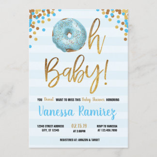 Oh Niño Donut Baby Shower Invitación a salpicar